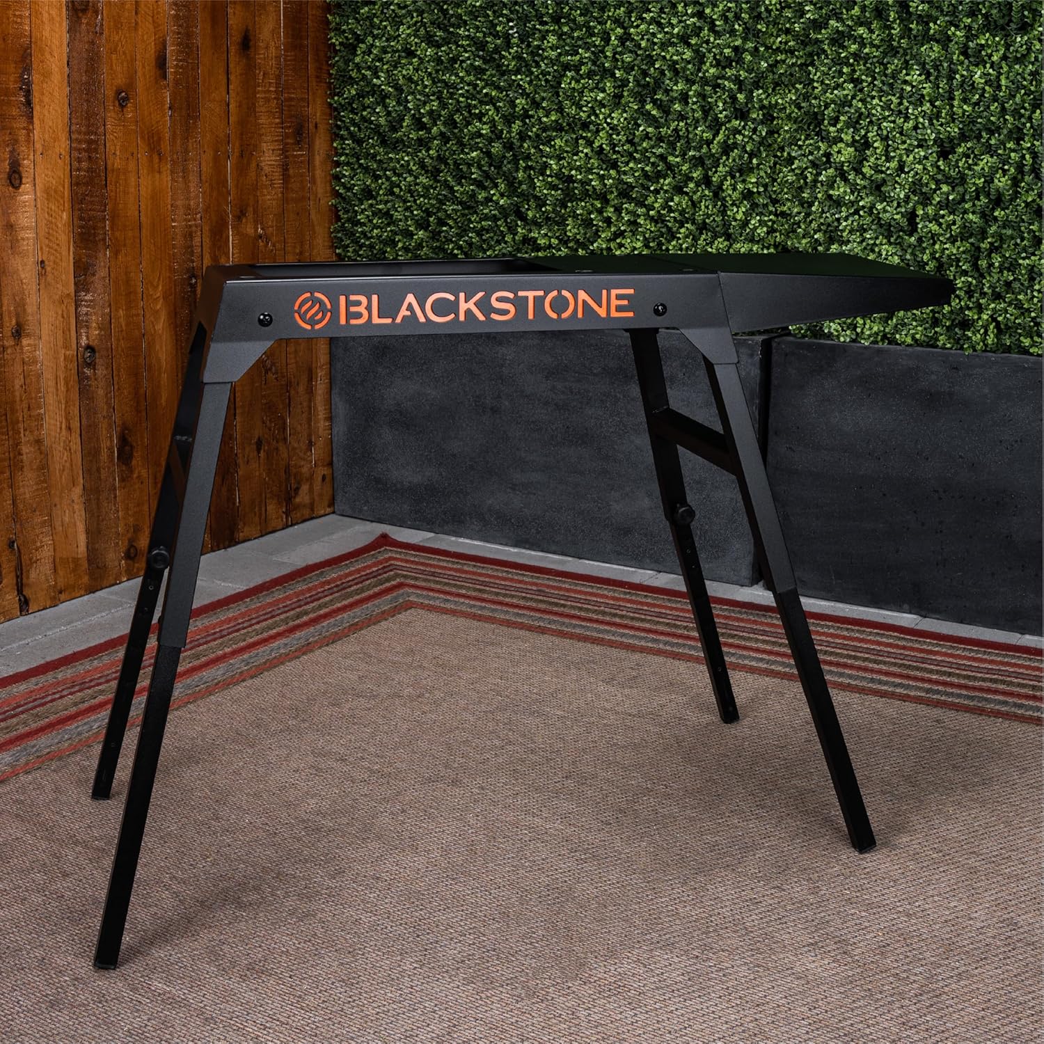 BLACKSTONE 5013 Collapsible 17” and 22” Tabletop Griddle Stand with Adjustable Legs and a Removable Side Shelf