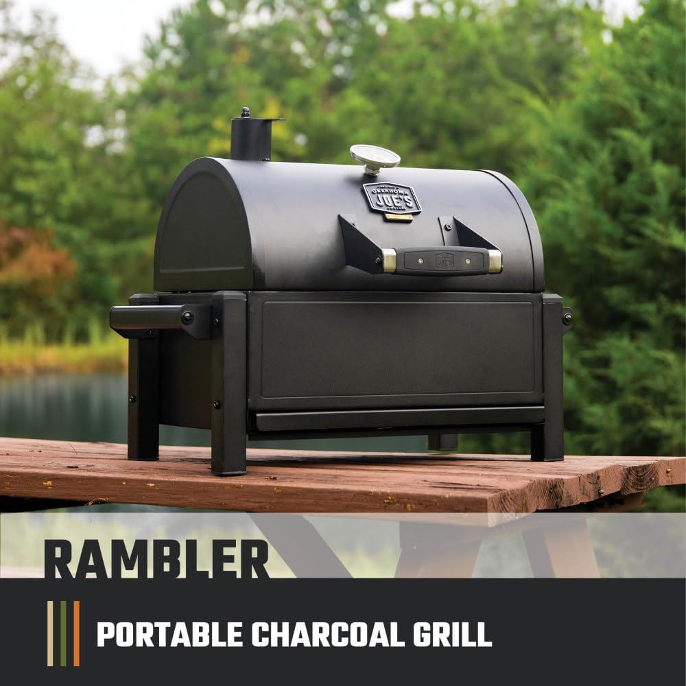 Oklahoma Joe's Rambler Portable Charcoal Grill with 218 sq. in. Cooking Area in Black